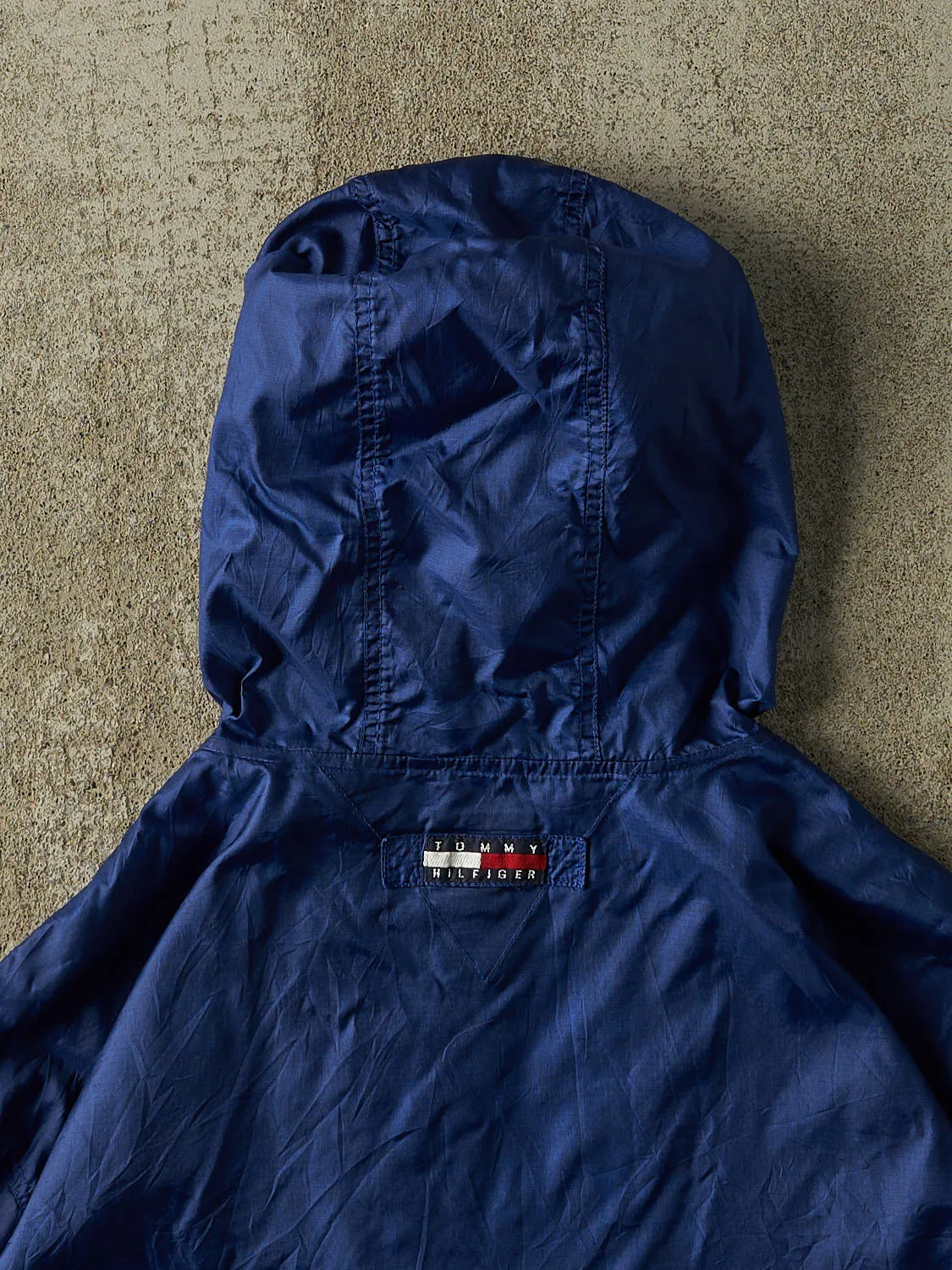 Vintage 90s Navy Blue Tommy Hilfiger Rain Jacket (XXL/XXXL) sold by Rebalance Vintage product image thumbnail 4