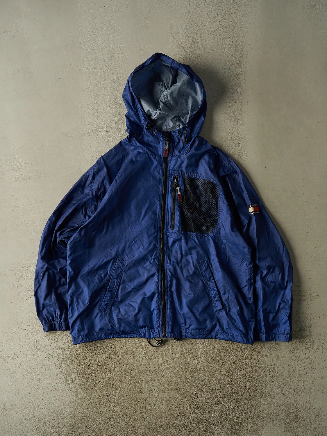 Vintage 90s Navy Blue Tommy Hilfiger Rain Jacket (XXL/XXXL) sold by Rebalance Vintage