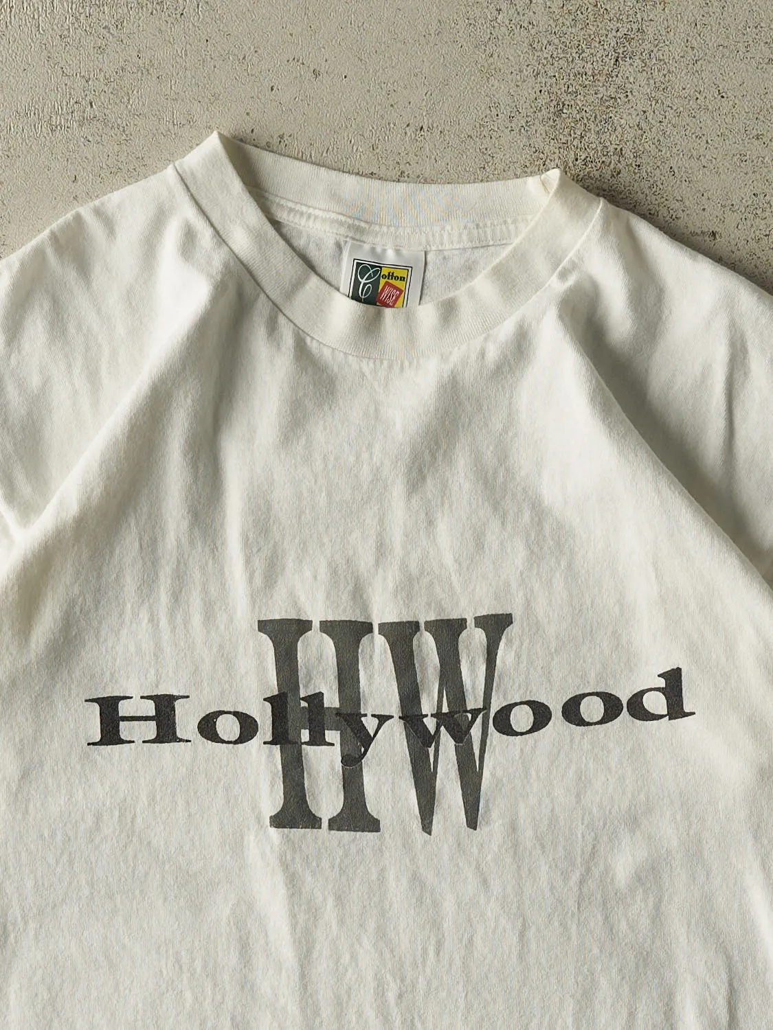 Vintage 90s White Hollywood Tee (M/L) sold by Rebalance Vintage product image thumbnail 2