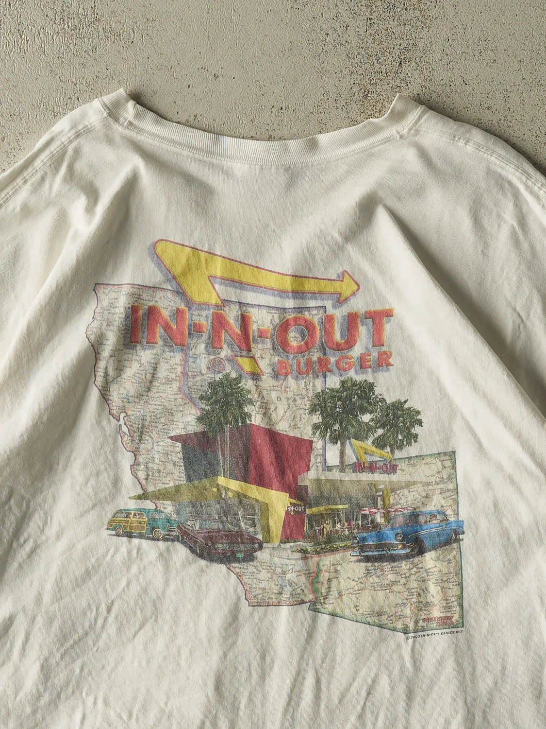 Vintage 00' White In 'N' Out Burger California Tee (XL/XXL) sold by Rebalance Vintage product image thumbnail 4