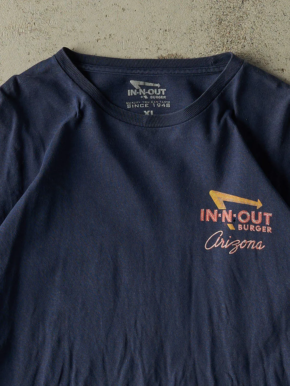 Vintage Y2K Navy Blue In 'N' Out Burger Arizona Tee (L/XL) sold by Rebalance Vintage product image thumbnail 3