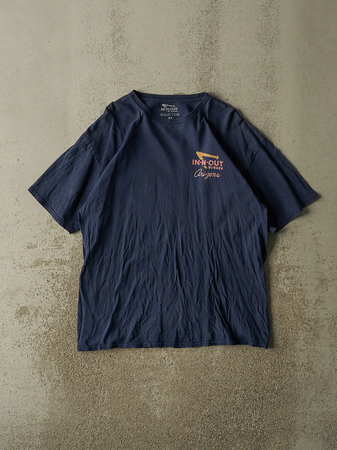 Vintage Y2K Navy Blue In 'N' Out Burger Arizona Tee (L/XL) sold by Rebalance Vintage