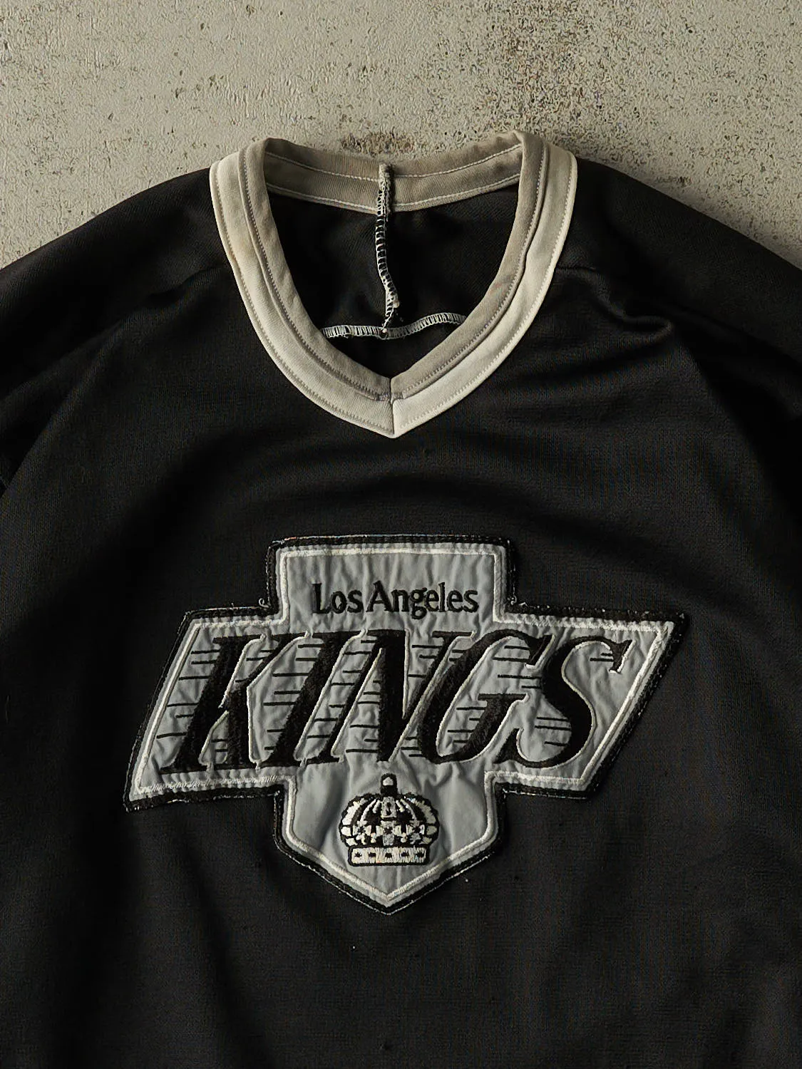 Vintage 90s Black Los Angeles Kings Hockey Jersey (S/M) sold by Rebalance Vintage product image thumbnail 2