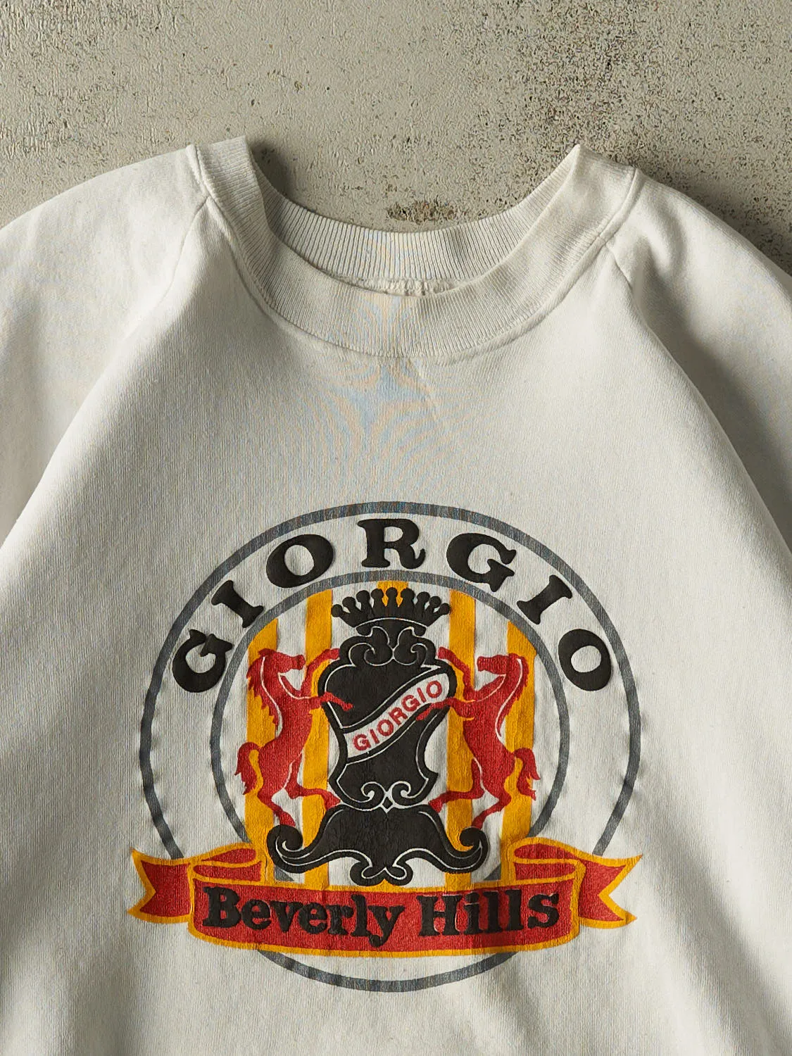 Vintage 80s White Giorgio Beverly Hills Crewneck (M) sold by Rebalance Vintage product image thumbnail 2