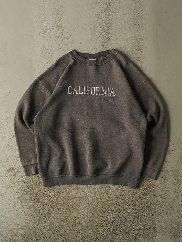 Vintage 90s Grey California Surf Crewneck (XL) made by Rebalance Vintage