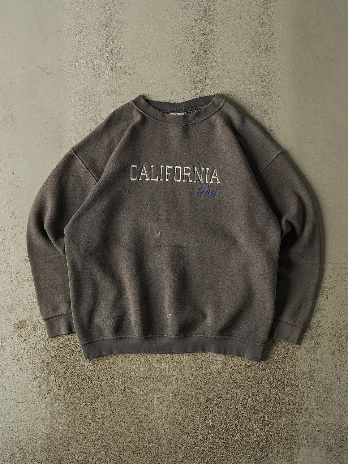 Vintage 90s Grey California Surf Crewneck (XL) sold by Rebalance Vintage