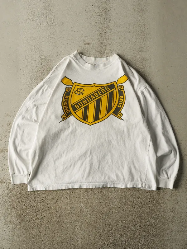 Vintage 90s White Bundaberg Rowing Club Long Sleeve (M) made by Rebalance Vintage