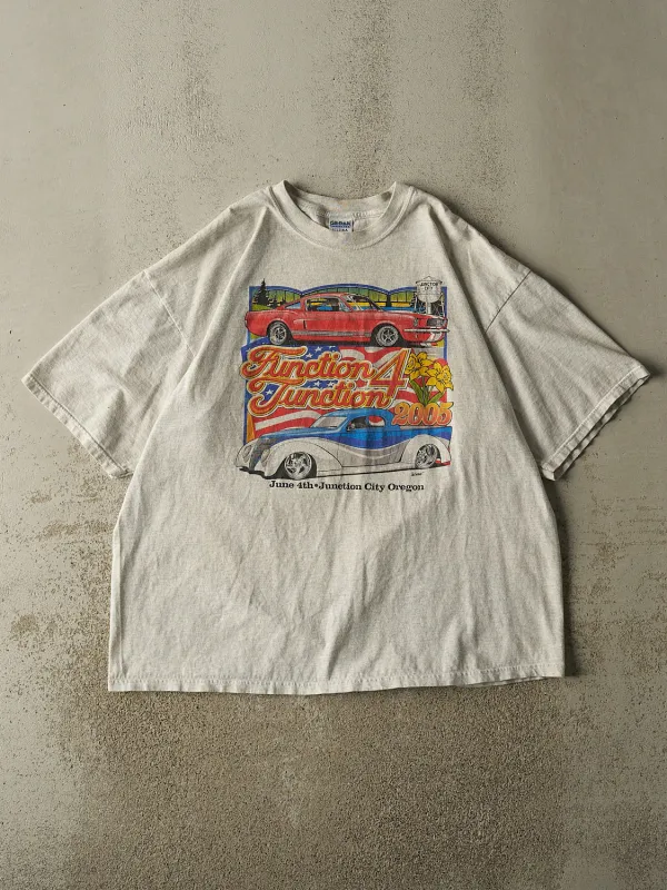 Vintage 05' Heather Grey Function 4 Junction Racing Tee (XXL) made by Rebalance Vintage