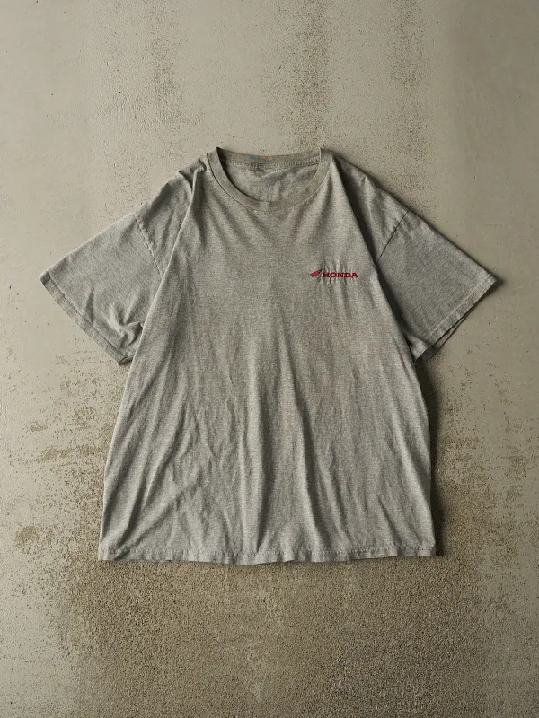 Vintage Y2K Grey Honda Racing Tee (L/XL) made by Rebalance Vintage