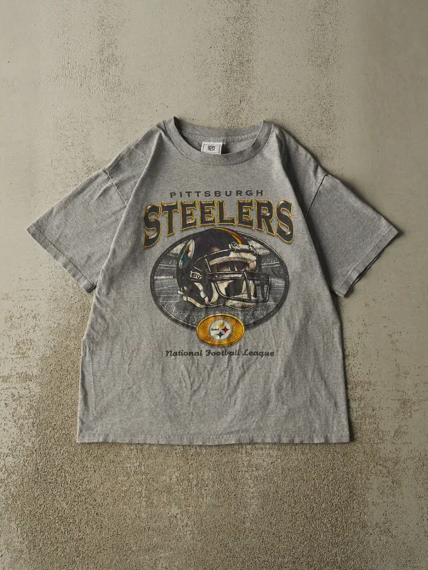 Vintage Y2K Grey Pittsburgh Steelers Tee (S) made by Rebalance Vintage