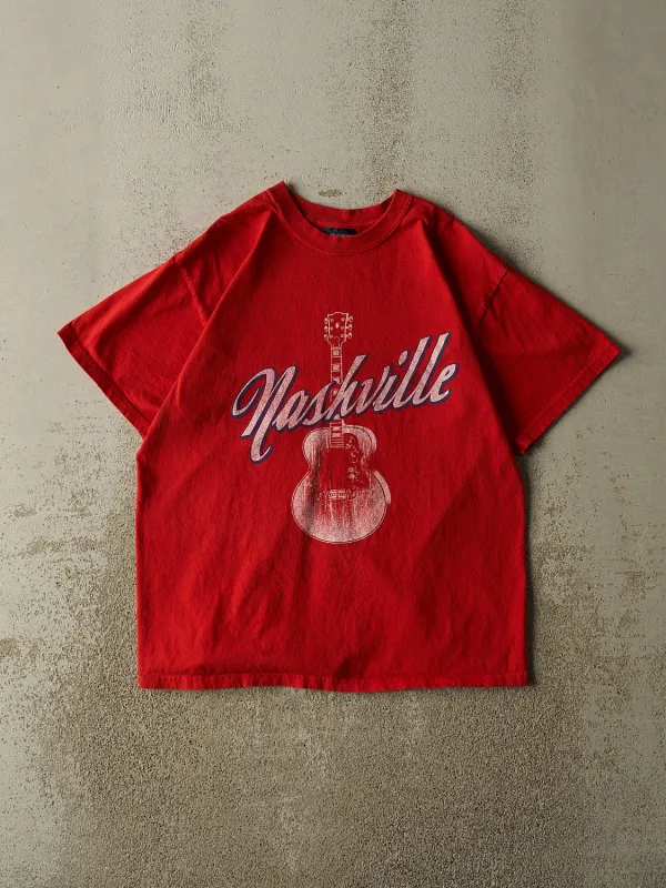 Vintage 90s Red Nashvillle Tee (M) made by Rebalance Vintage