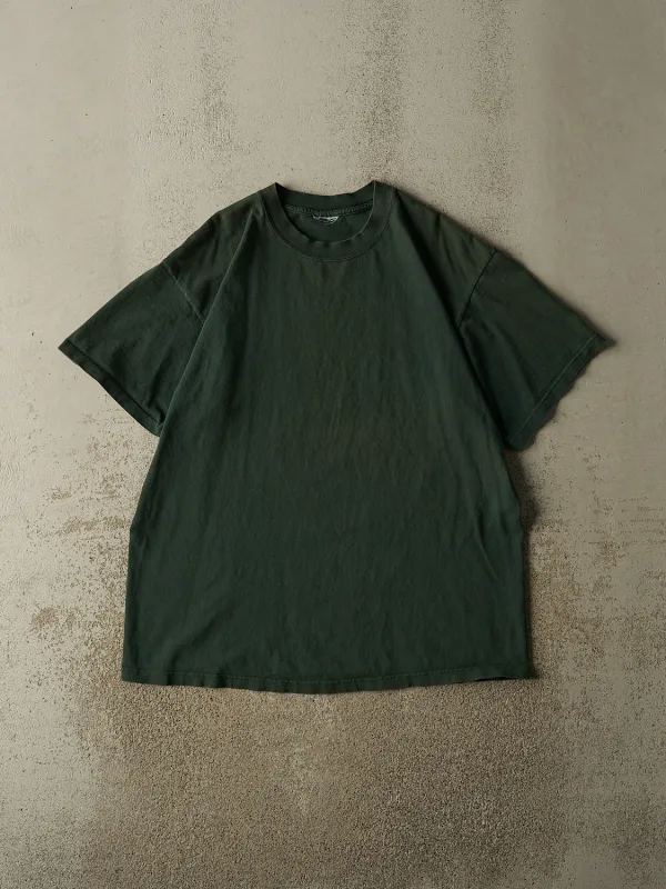 Vintage 90s Green Blank Tee (XL) made by Rebalance Vintage