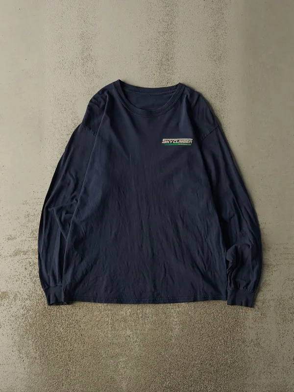 Vintage Y2K Navy Blue Sky Climber Long Sleeve (M/L) sold by Rebalance Vintage
