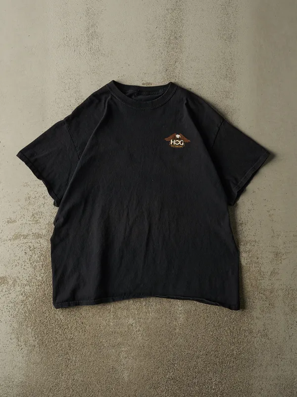 Vintage Y2K Black Harley Davidson Owners Group Tee (L) made by Rebalance Vintage