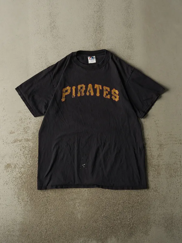 Vintage Y2K Faded Black Pittsburgh Pirates #38 Jason Bay Player Tee (XL) made by Rebalance Vintage