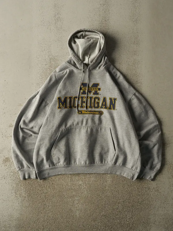 Vintage 90s Grey University of Michigan Hoodie (M/L) made by Rebalance Vintage