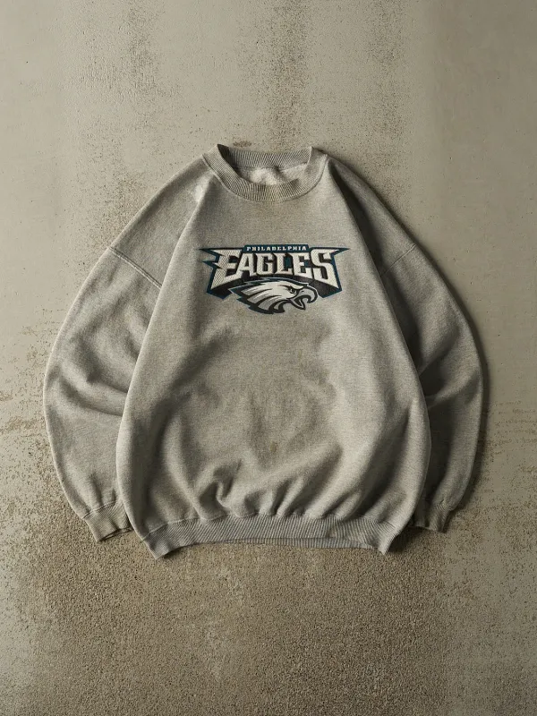 Vintage Y2K Grey Philadelphia Eagles Crewneck (M/L) made by Rebalance Vintage