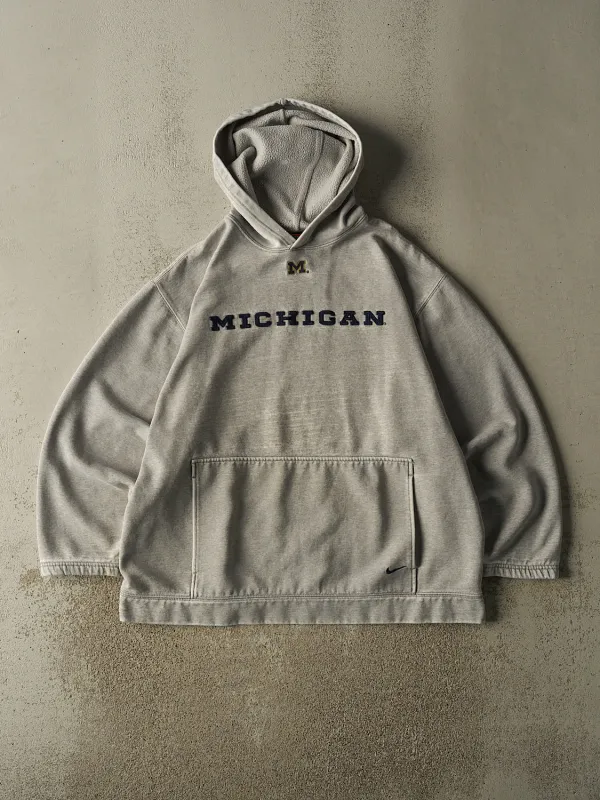 Vintage Y2K Grey Nike University of Michigan Hoodie (XL/XXL) made by Rebalance Vintage