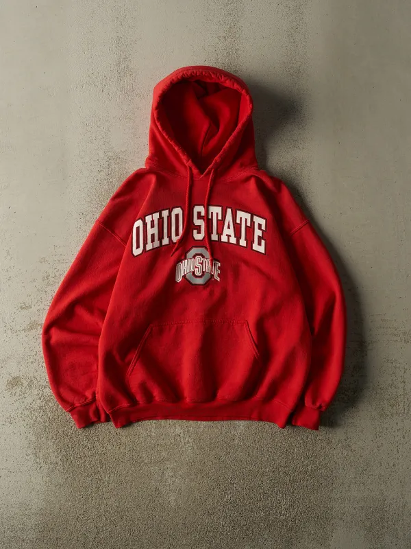 Vintage 90s Red Ohio State University Hoodie (M) made by Rebalance Vintage