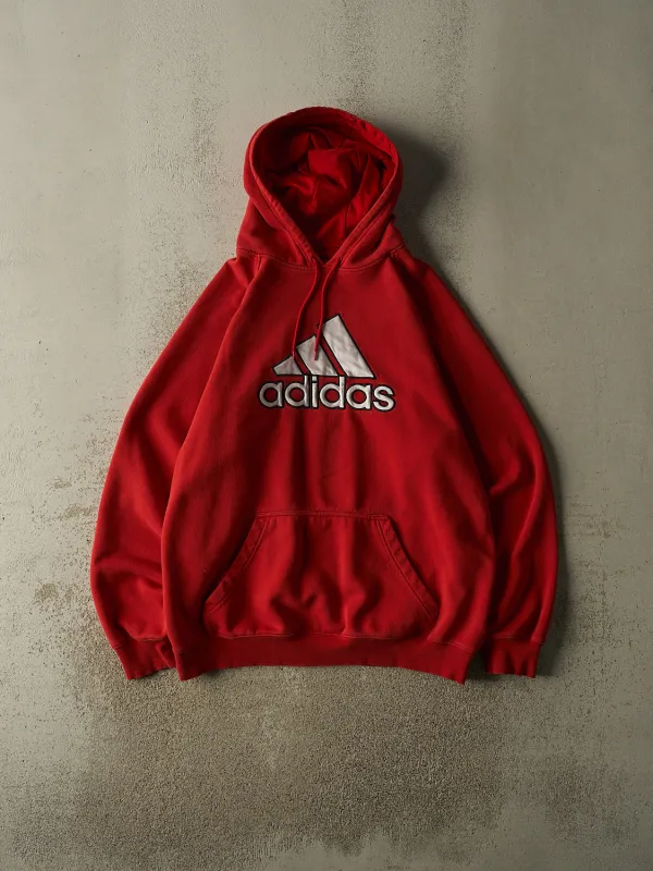 Vintage 90s Red Adidas Embroidered Hoodie (XL/XXL) made by Rebalance Vintage