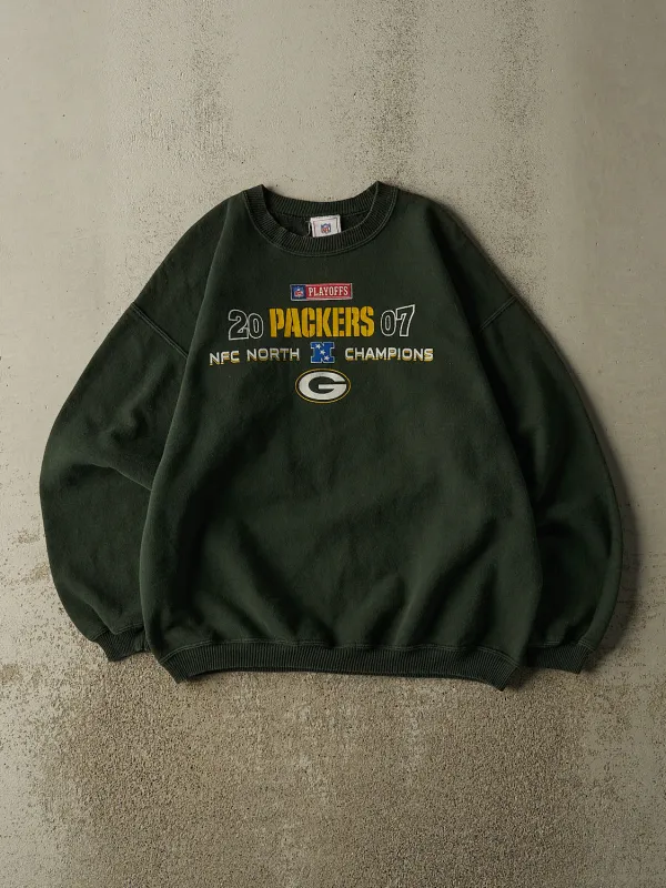 Vintage 07' Green Green Bay Packers NFC Champions Crewneck (M/L) made by Rebalance Vintage
