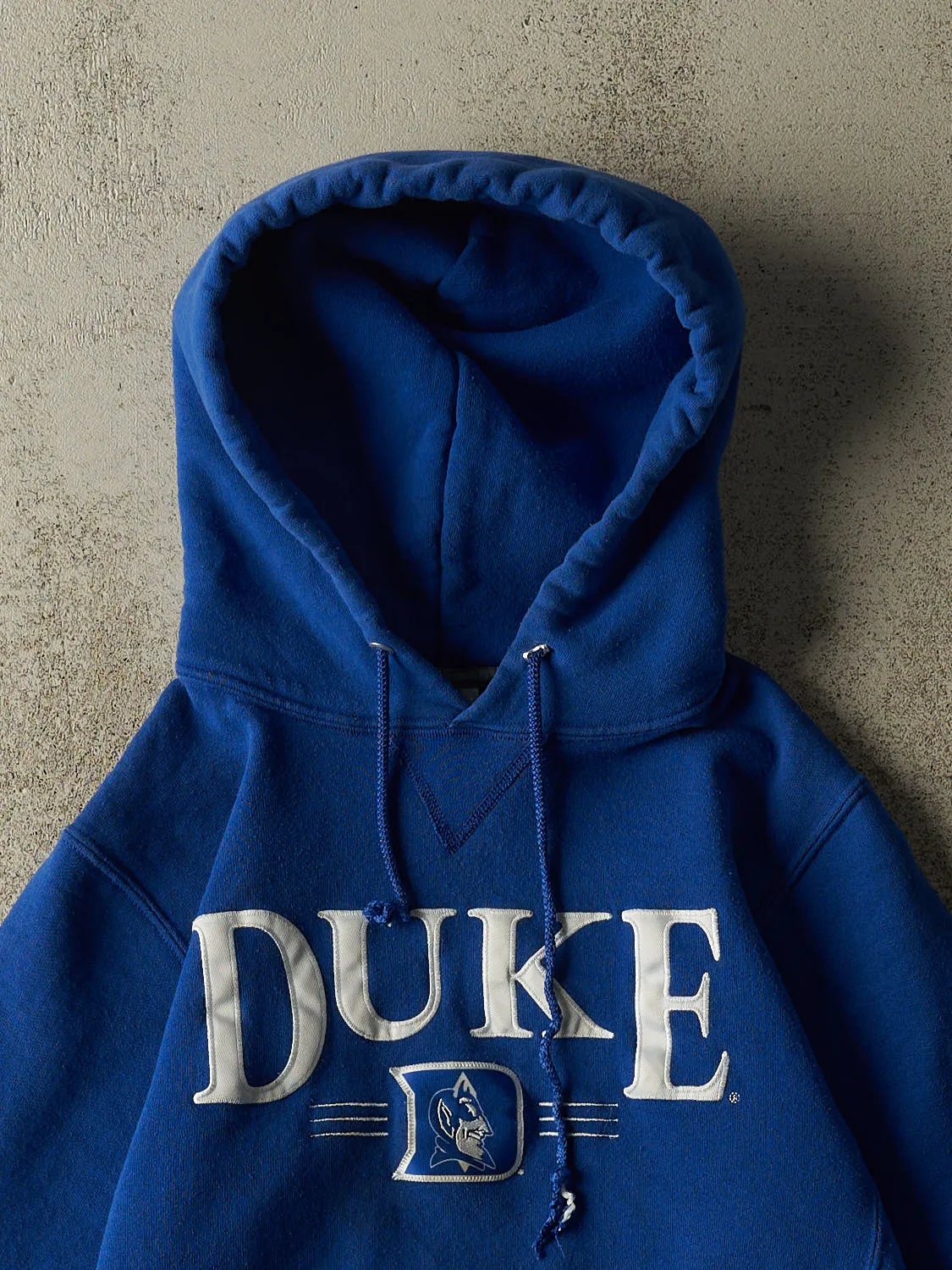 Vintage Y2K Blue Russell Athletic Duke University Hoodie (XS/S) sold by Rebalance Vintage product image thumbnail 2