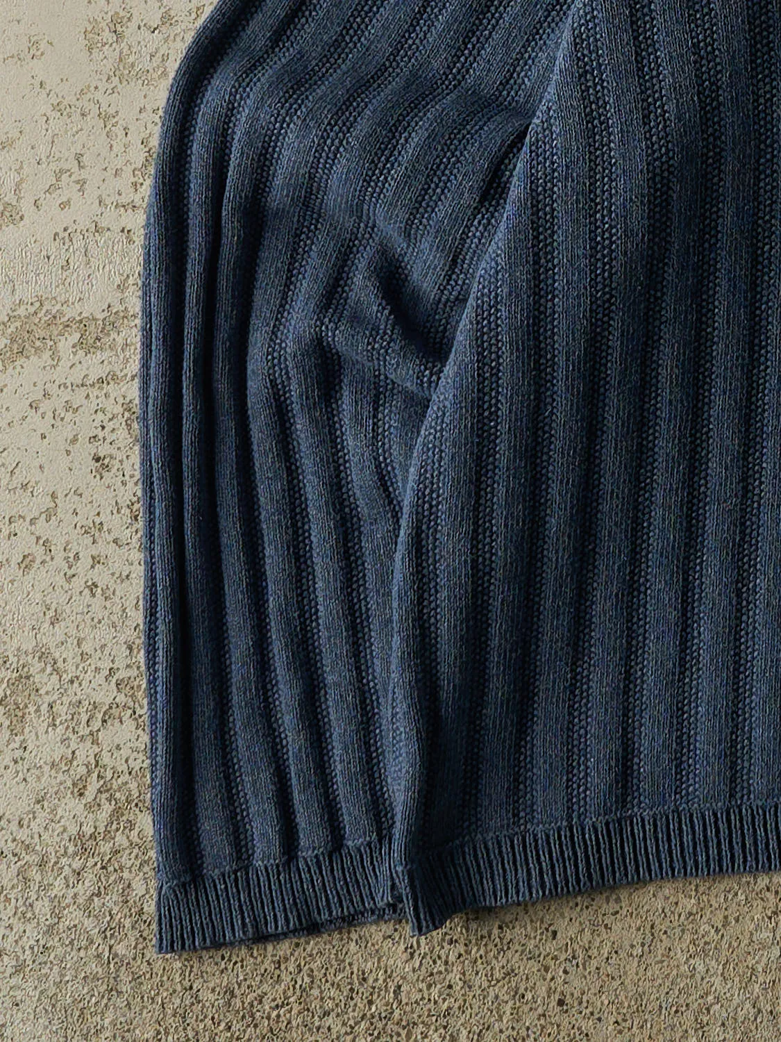 Vintage Y2K Blue Quarter Button Knit (L/XL) sold by Rebalance Vintage product image thumbnail 3