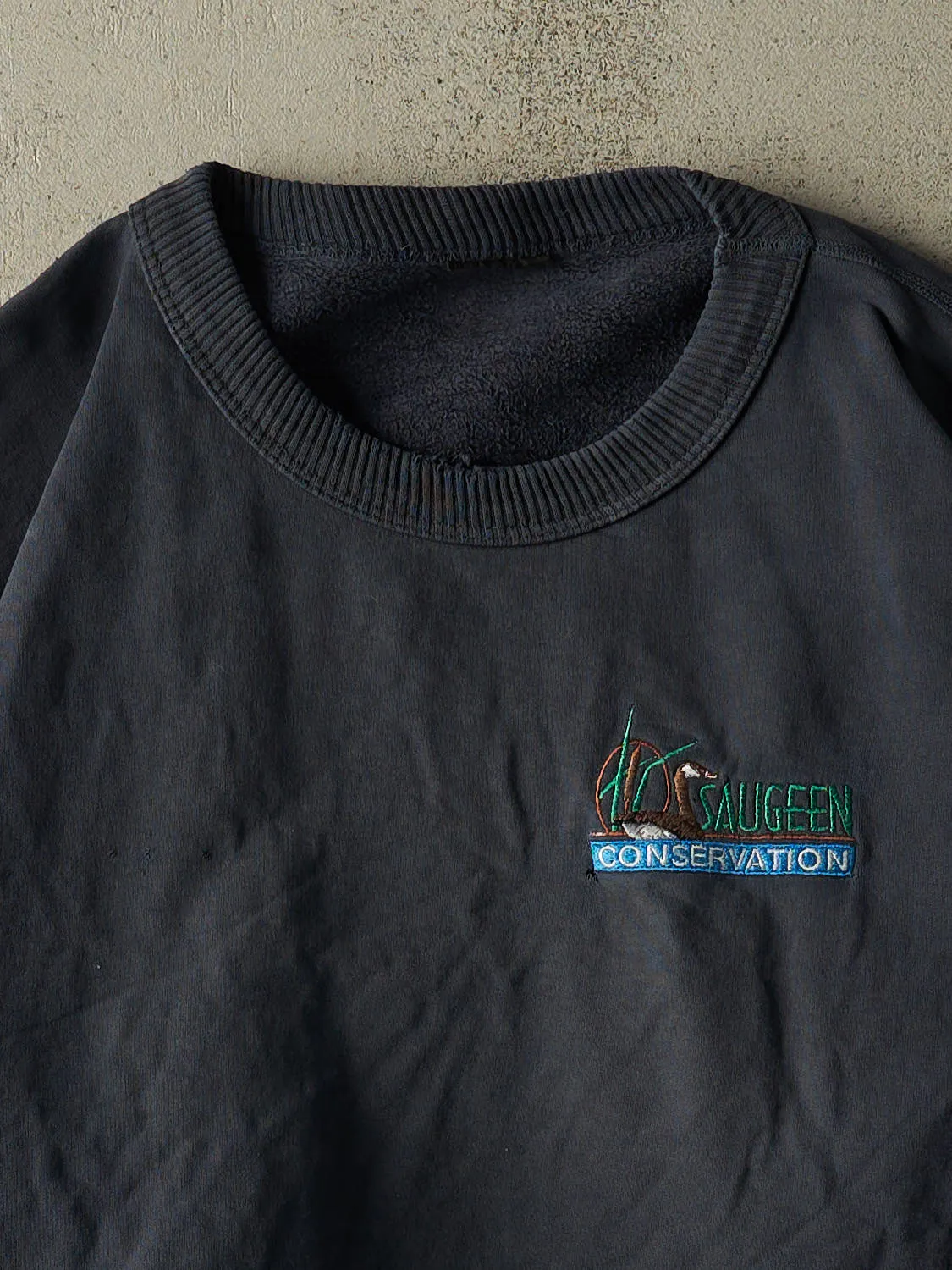 Vintage Y2K Navy Blue Saugeen Conservation Crewneck (XL/XXL) sold by Rebalance Vintage product image thumbnail 2