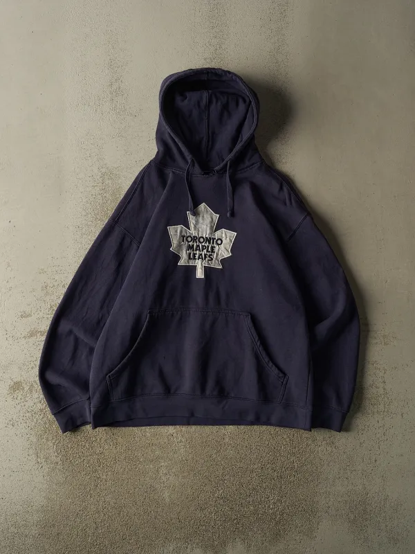 Vintage Y2K Navy Blue Toronto Maple Leafs Hoodie (XL) made by Rebalance Vintage