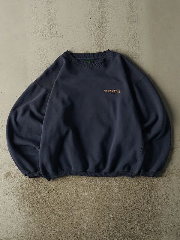 Vintage 90s Navy Blue Wolverine Crewneck (L) made by Rebalance Vintage