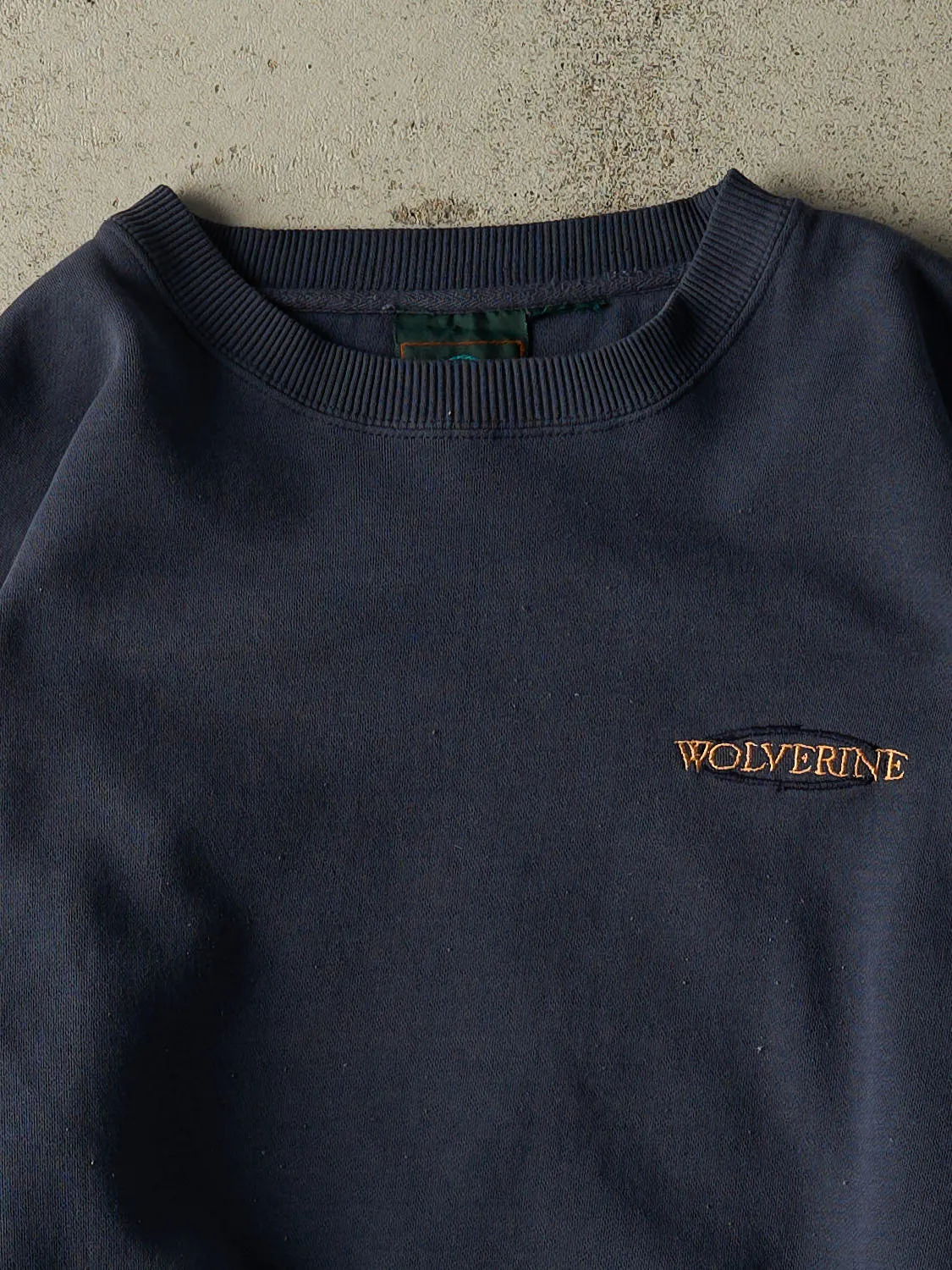 Vintage 90s Navy Blue Wolverine Crewneck (L) sold by Rebalance Vintage product image thumbnail 2