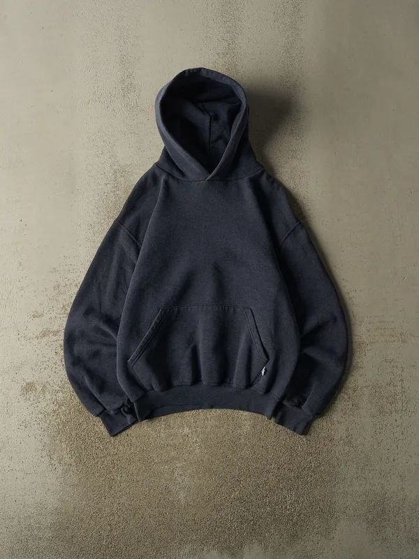 Vintage Y2K Sun Faded Navy Russell Athletic Blank Hoodie (S/M) made by Rebalance Vintage