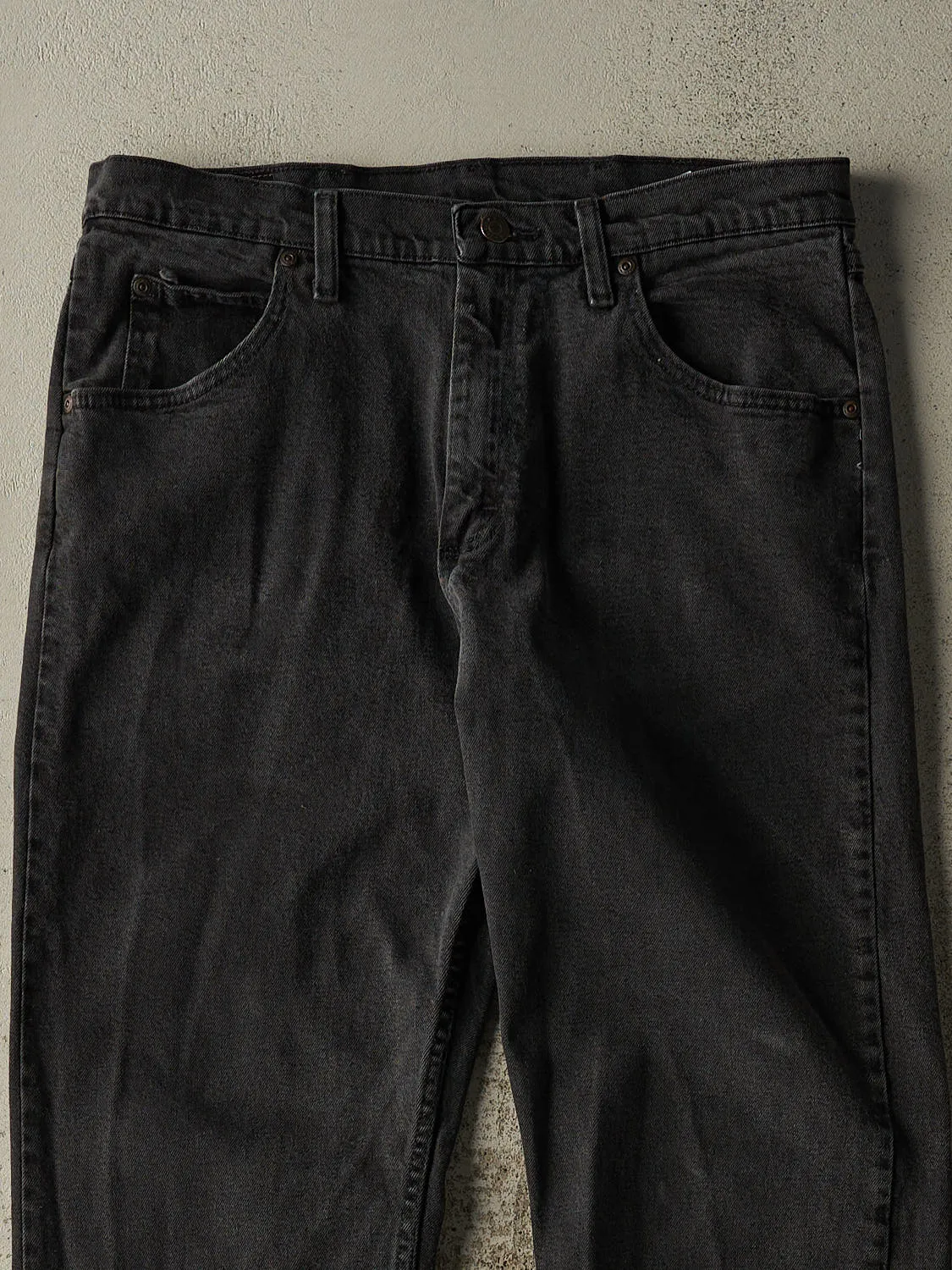 Vintage 90s Faded Black Wrangler Denim Pants (33x29) sold by Rebalance Vintage product image thumbnail 4