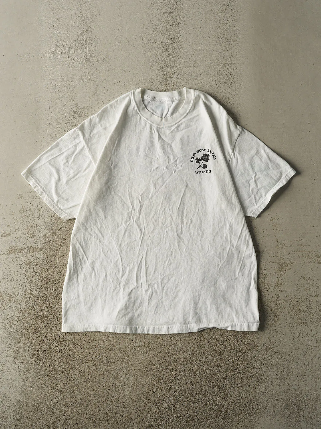 Vintage 90s White Irish Rose Saloon Tee (L/XL) sold by Rebalance Vintage