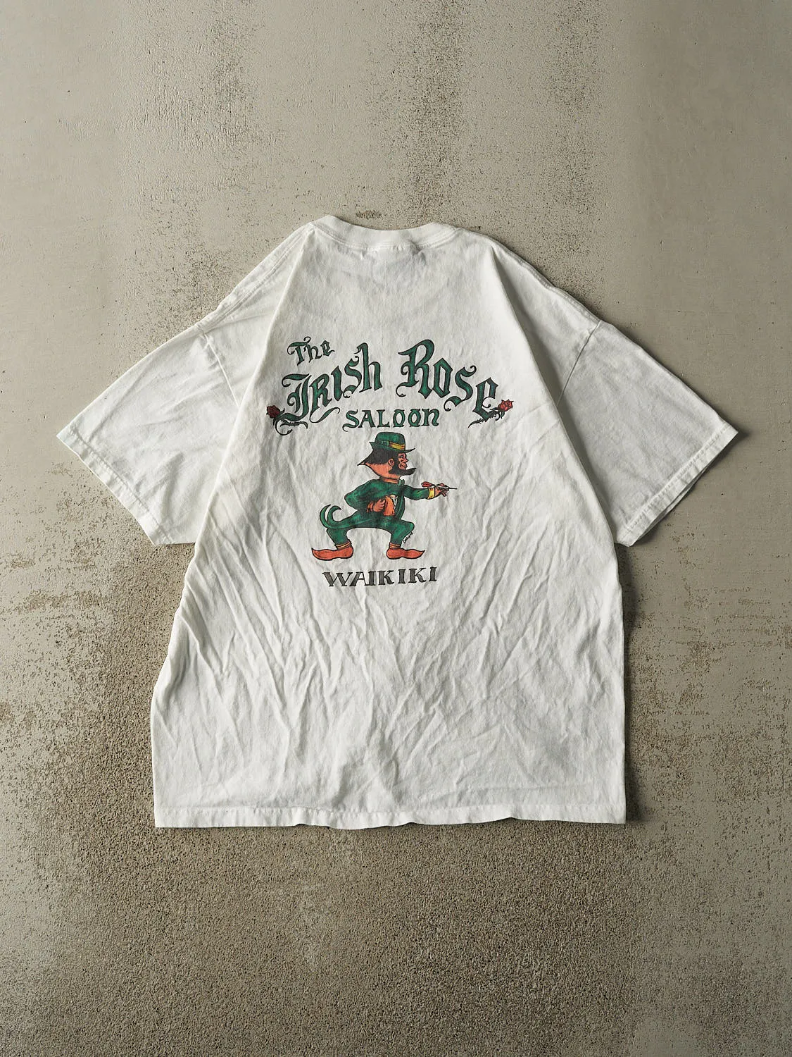 Vintage 90s White Irish Rose Saloon Tee (L/XL) sold by Rebalance Vintage product image thumbnail 2