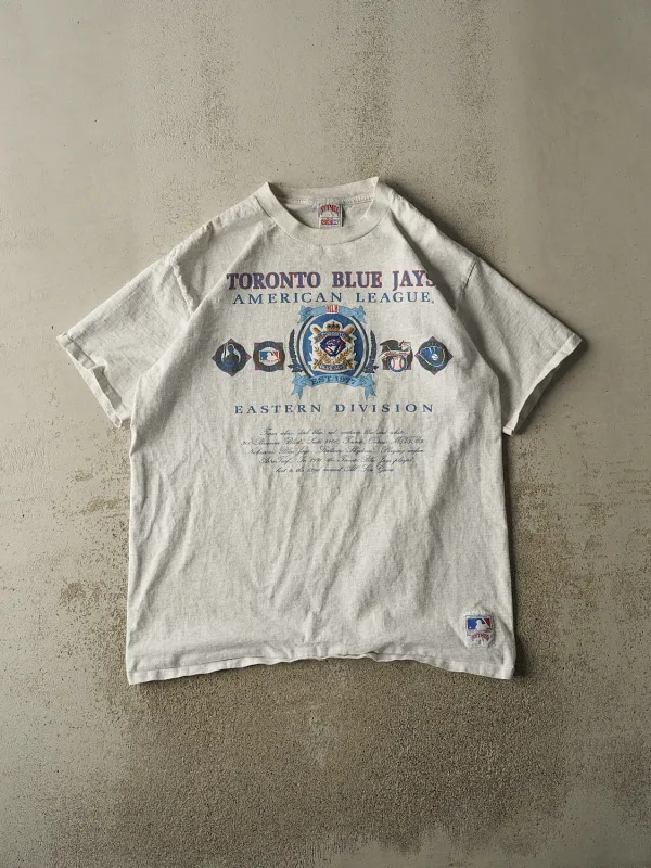 Vintage 90s Heather Grey Toronto Blue Jays Eastern Division Champs Tee (XXL) made by Rebalance Vintage
