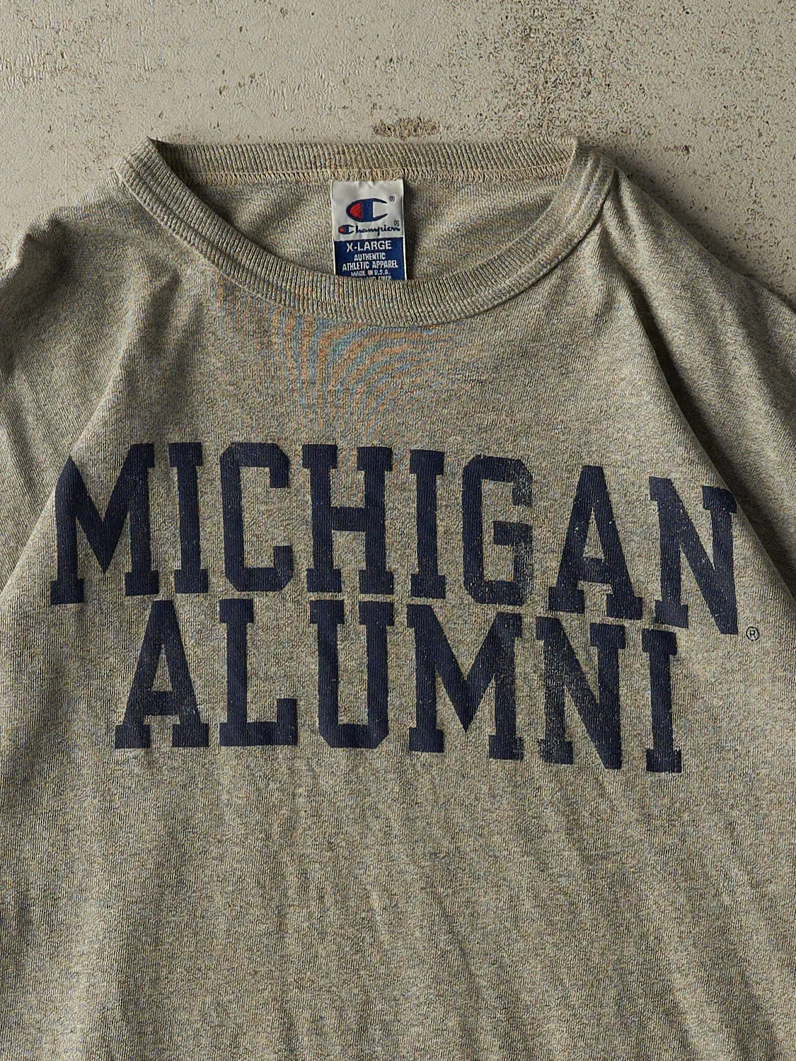 Vintage 90s Grey University of Michigan Alumni Tee (L/XL) sold by Rebalance Vintage product image thumbnail 2
