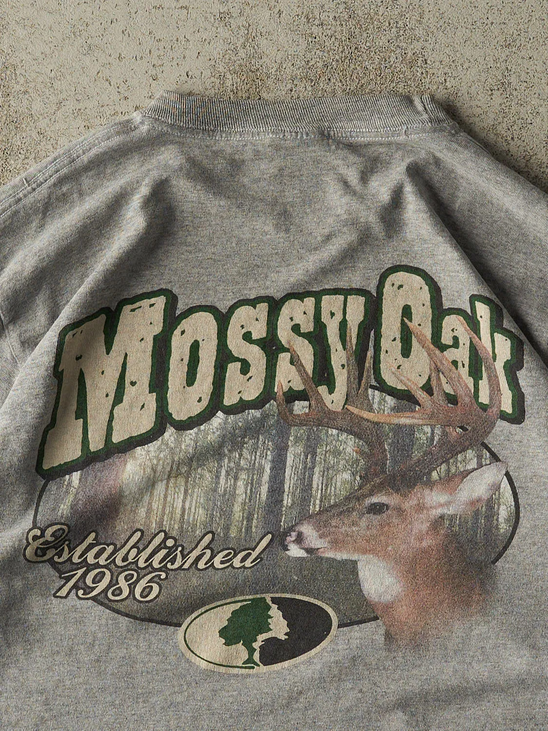 Vintage 90s Grey Mossy Oak Long Sleeve (L) sold by Rebalance Vintage product image thumbnail 4