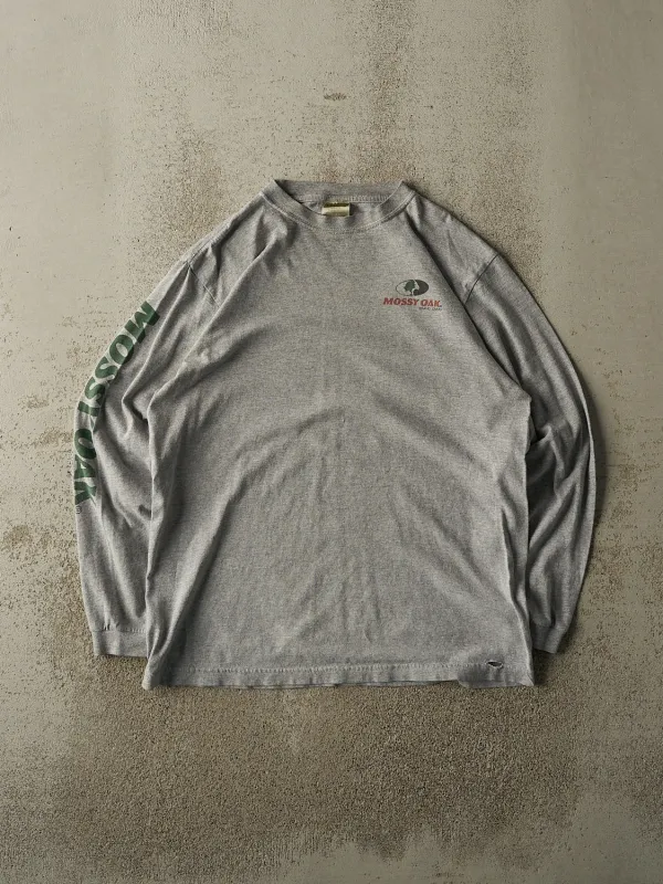 Vintage 90s Grey Mossy Oak Long Sleeve (L) made by Rebalance Vintage