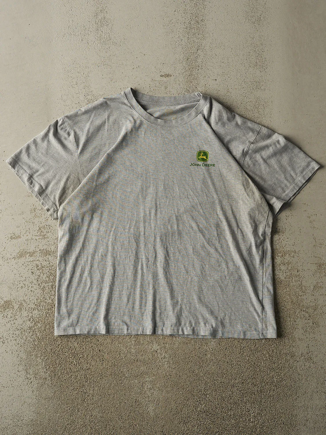 Vintage Y2K Heather Grey John Deere "Whats In Your Barn?" Tee (L/XL) sold by Rebalance Vintage