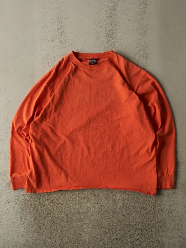 Vintage 90s Orange Harley Davidson Blank Long Sleeve (XXL) made by Rebalance Vintage
