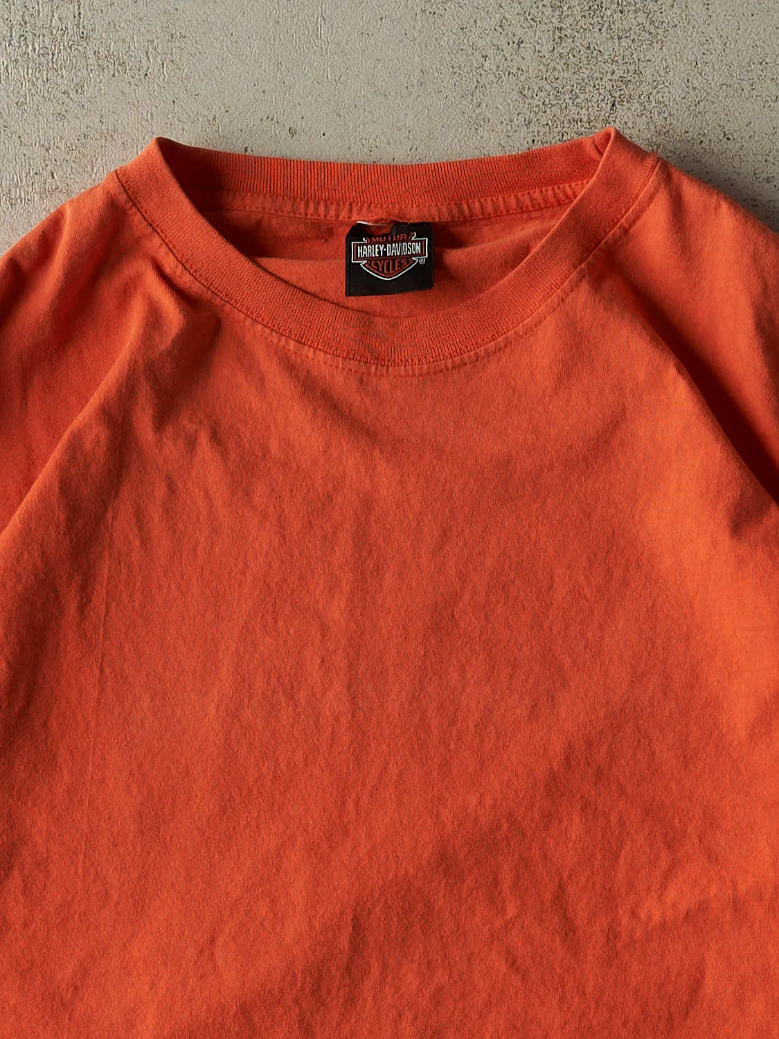 Vintage 90s Orange Harley Davidson Blank Long Sleeve (XXL) sold by Rebalance Vintage product image thumbnail 2