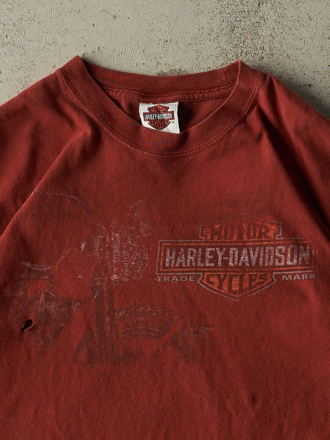 Vintage 14' Orange Harley Davidson New Hampshire Tee (S/M) sold by Rebalance Vintage product image thumbnail 3