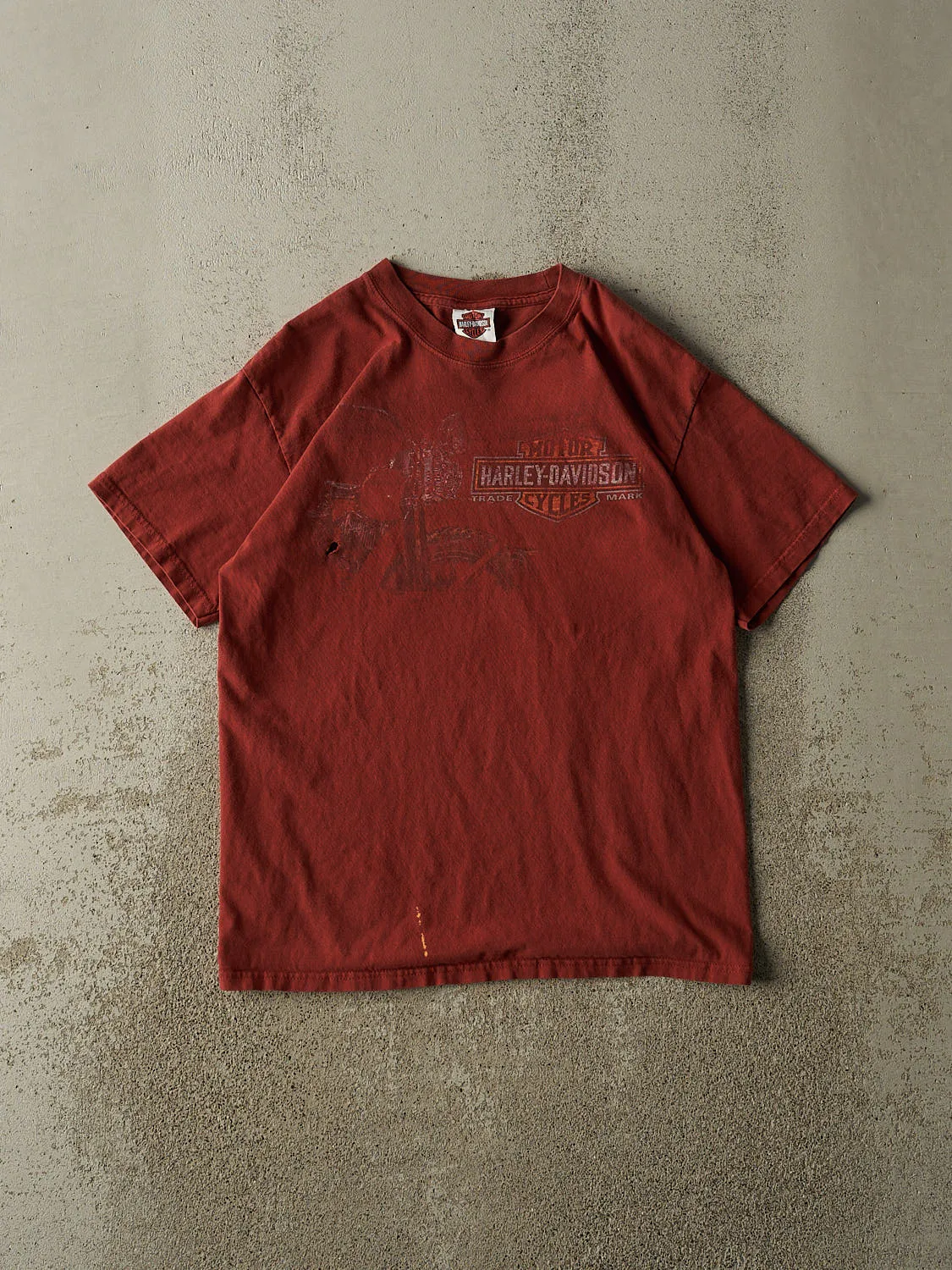 Vintage 14' Orange Harley Davidson New Hampshire Tee (S/M) sold by Rebalance Vintage