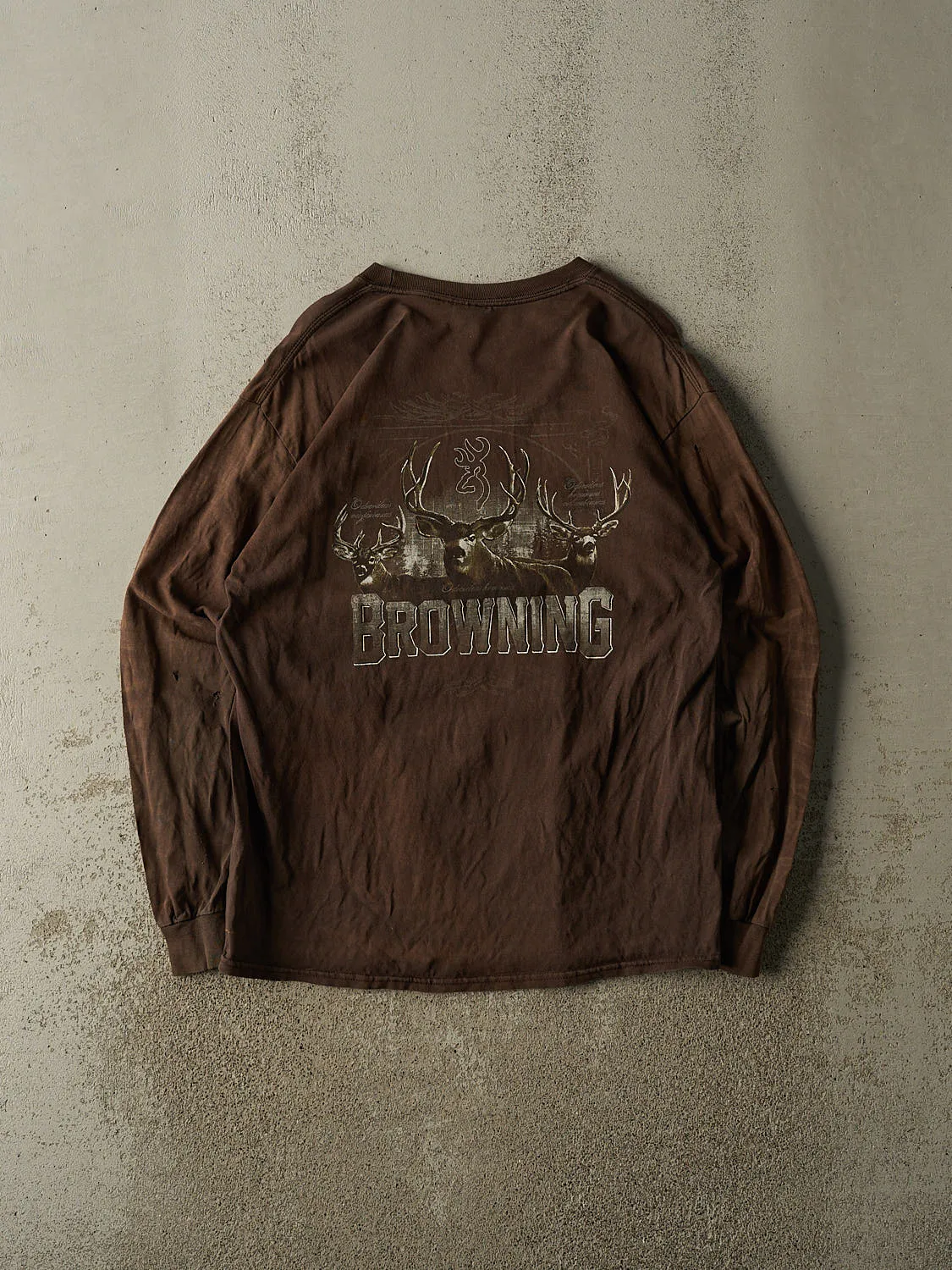 Vintage 90s Brown Browning Long Sleeve (L/XL) sold by Rebalance Vintage product image thumbnail 2