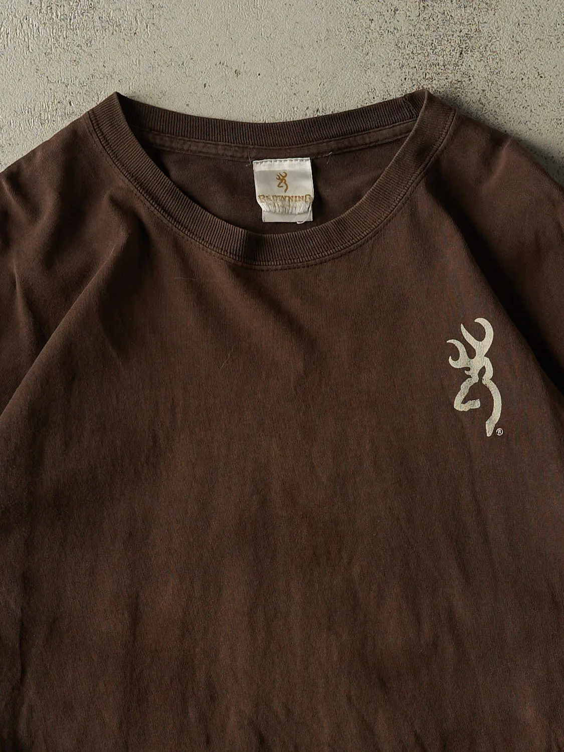 Vintage 90s Brown Browning Long Sleeve (L/XL) sold by Rebalance Vintage product image thumbnail 3