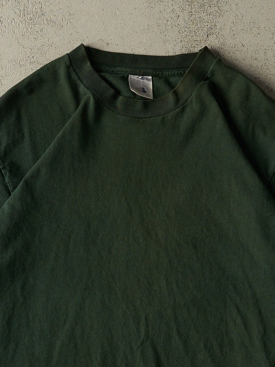 Vintage 90s Green Blank Single Stitch Tee (XL/XXL) sold by Rebalance Vintage product image thumbnail 2