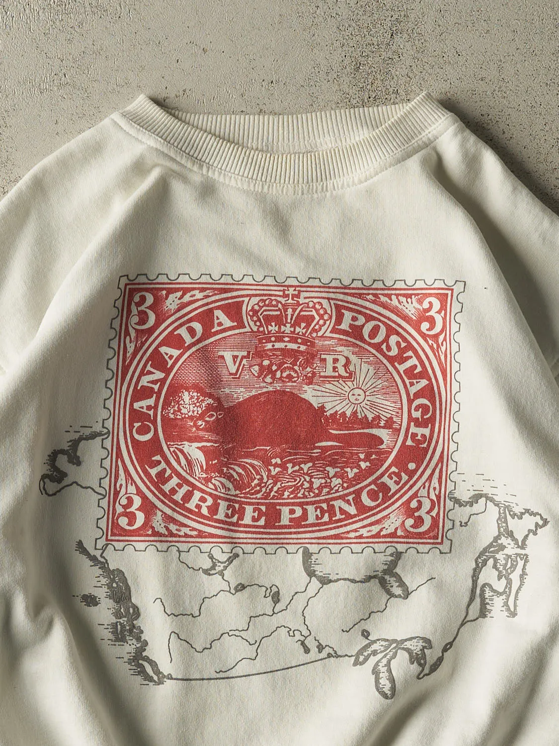 Vintage 80s White Canada Post Crewneck (L) sold by Rebalance Vintage product image thumbnail 2