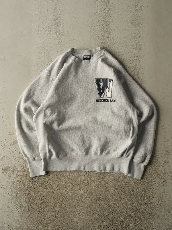Vintage 90s Heather Grey Widener Law Crewneck (L) made by Rebalance Vintage