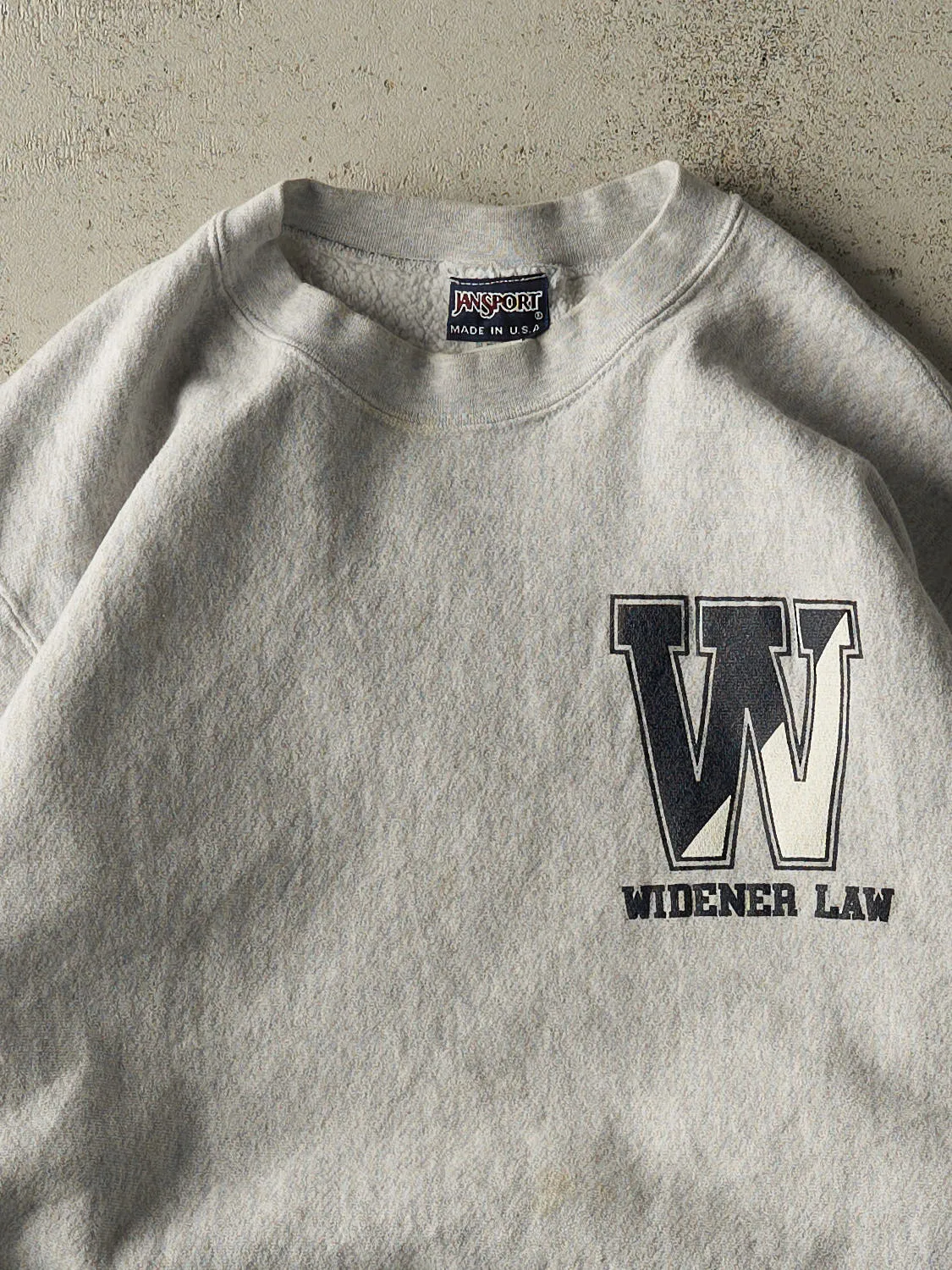Vintage 90s Heather Grey Widener Law Crewneck (L) sold by Rebalance Vintage product image thumbnail 3